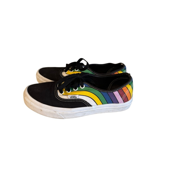 Vans Authentic Refract Black Multi Rainbow Skateboard Skate Shoes Unisex… - Picture 1 of 8